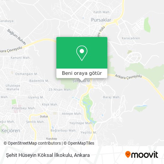 Şehit Hüseyin Köksal İlkokulu harita