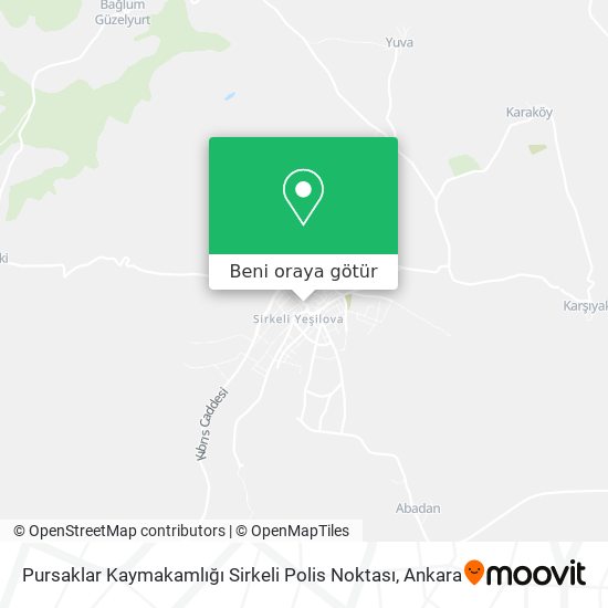 Pursaklar Kaymakamlığı Sirkeli Polis Noktası harita