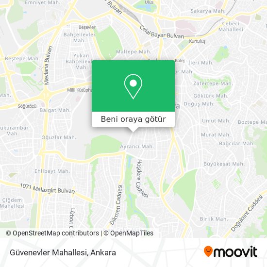 Güvenevler Mahallesi harita