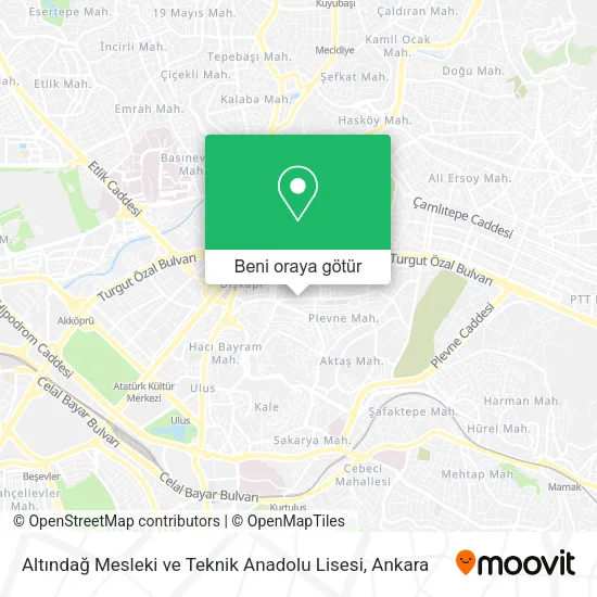 Altındağ Mesleki ve Teknik Anadolu Lisesi harita