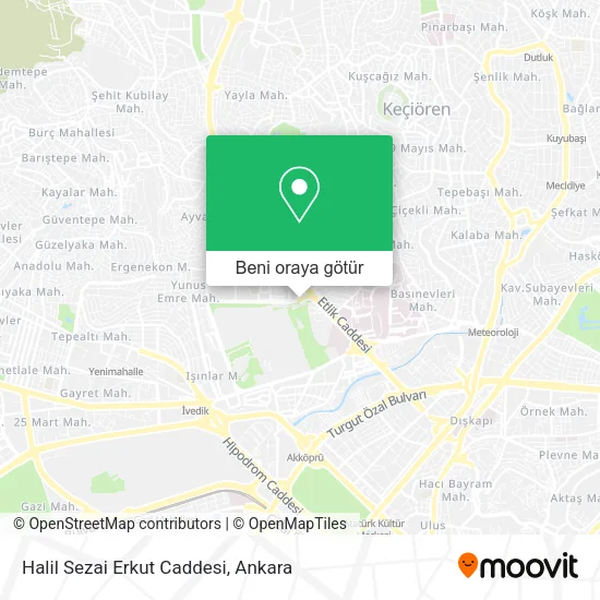 Halil Sezai Erkut Caddesi harita