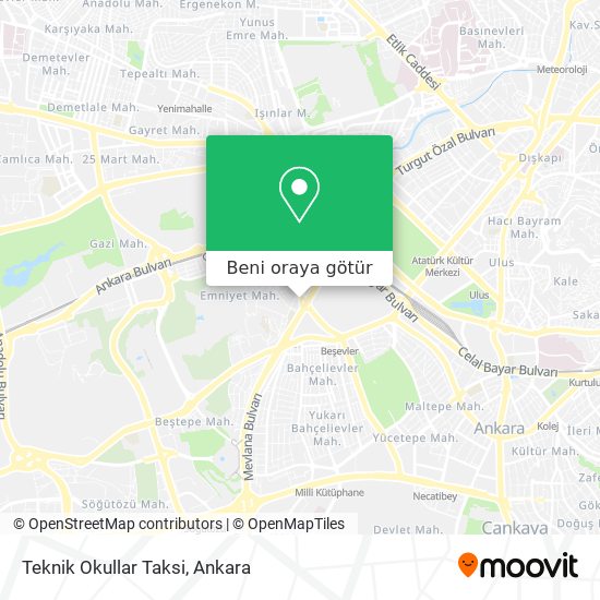 Teknik Okullar Taksi harita