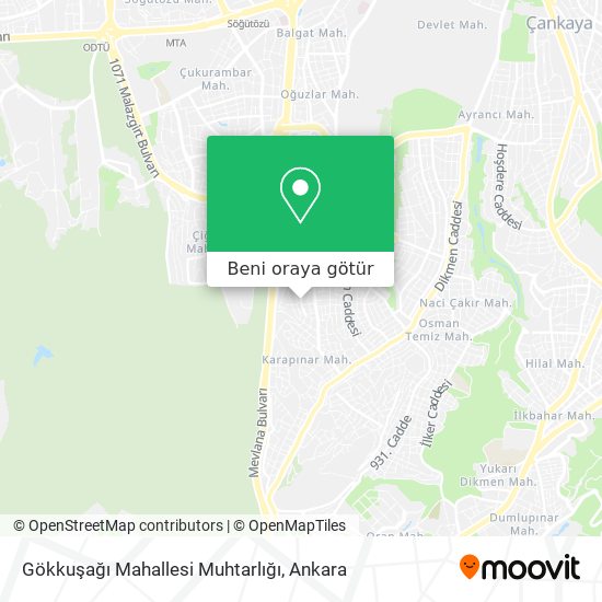 Gökkuşağı Mahallesi Muhtarlığı harita