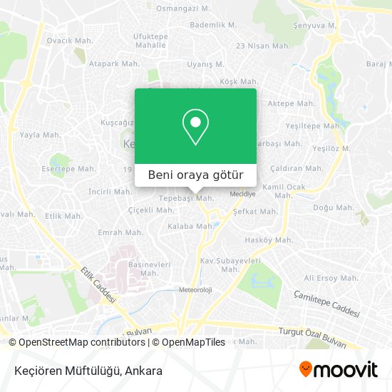 Keçiören Müftülüğü harita