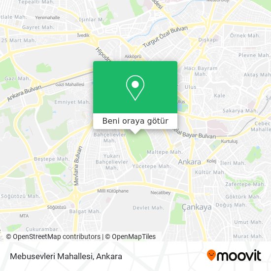 Mebusevleri Mahallesi harita