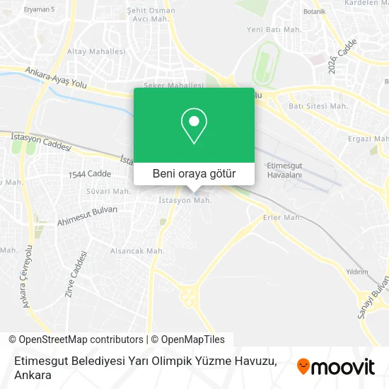 Etimesgut Belediyesi Yarı Olimpik Yüzme Havuzu harita