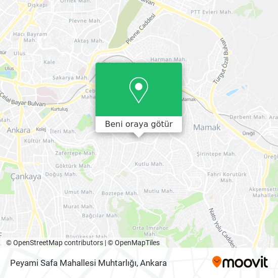 Peyami Safa Mahallesi Muhtarlığı harita