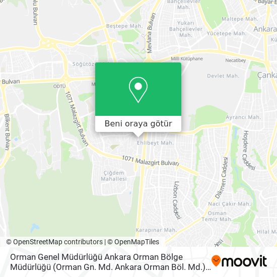 Orman Genel Müdürlüğü Ankara Orman Bölge Müdürlüğü (Orman Gn. Md. Ankara Orman Böl. Md.) harita