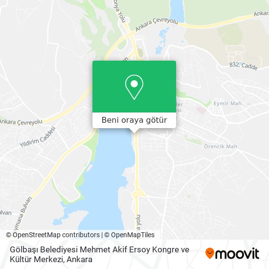 Gölbaşı Belediyesi Mehmet Akif Ersoy Kongre ve Kültür Merkezi harita