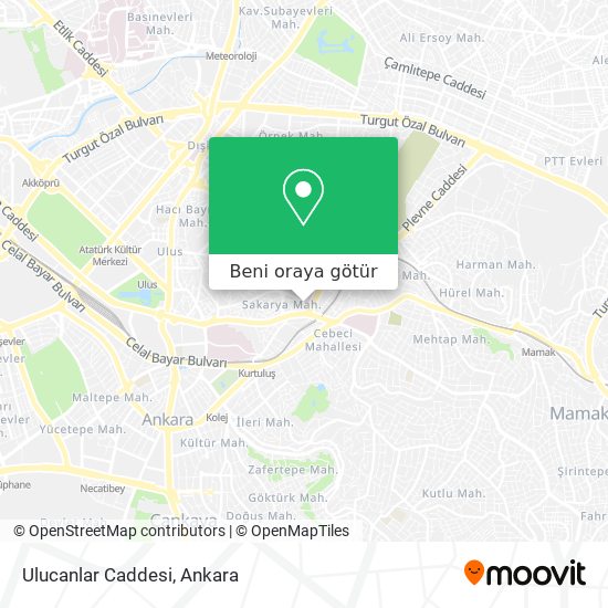 Ulucanlar Caddesi harita