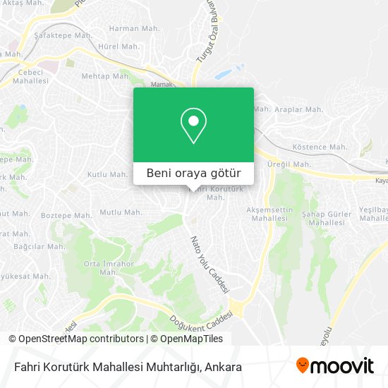 Fahri Korutürk Mahallesi Muhtarlığı harita