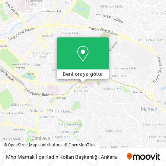 Mhp Mamak İlçe Kadın Kolları Başkanlığı harita