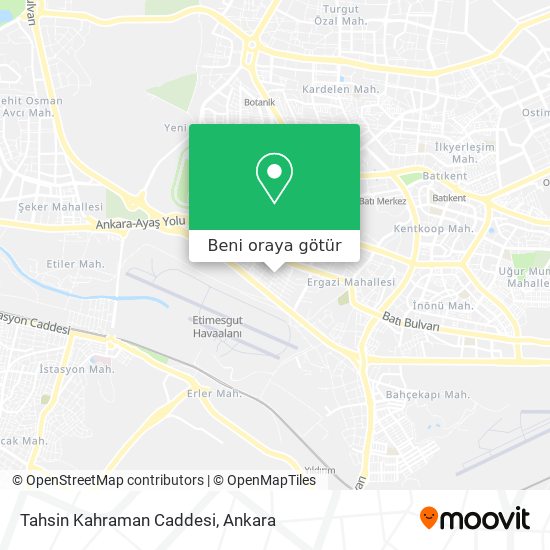 Tahsin Kahraman Caddesi harita