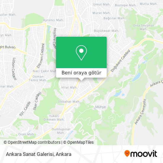 Ankara Sanat Galerisi harita