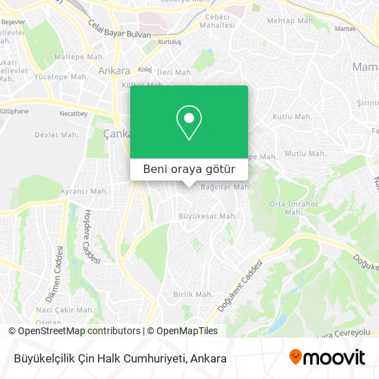 Büyükelçilik Çin Halk Cumhuriyeti harita