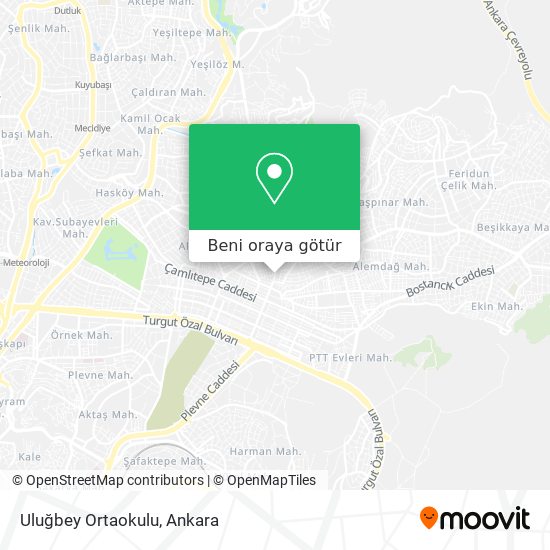 Uluğbey Ortaokulu harita