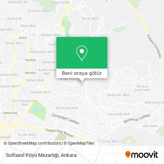Solfasol Köyü Mezarlığı harita