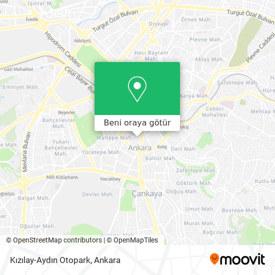 Kızılay-Aydın Otopark harita