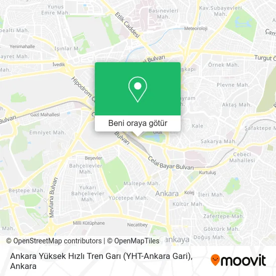 Ankara Yüksek Hızlı Tren Garı (YHT-Ankara Gari) harita
