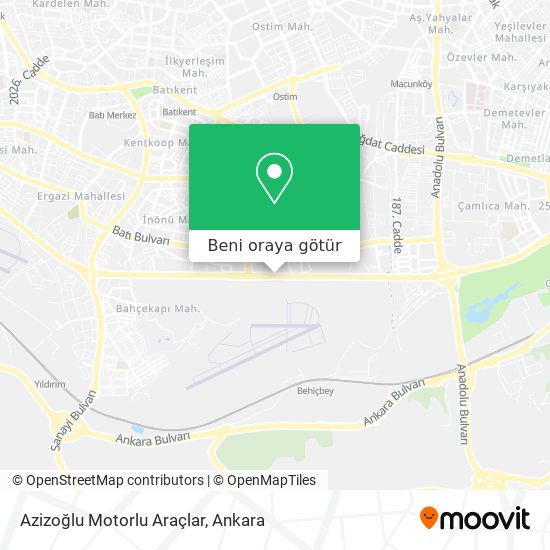 Azizoğlu Motorlu Araçlar harita