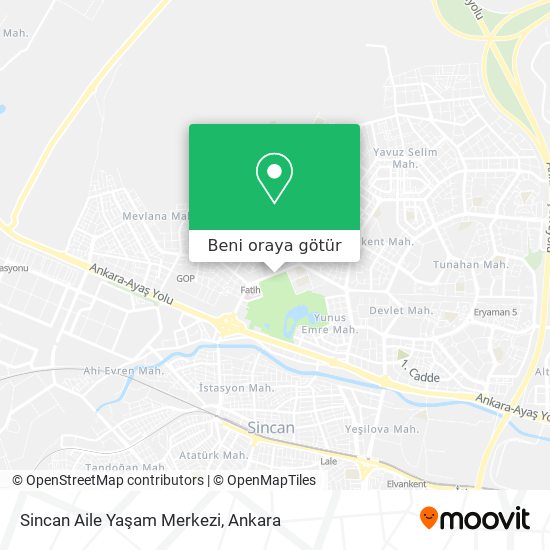 Sincan Aile Yaşam Merkezi harita