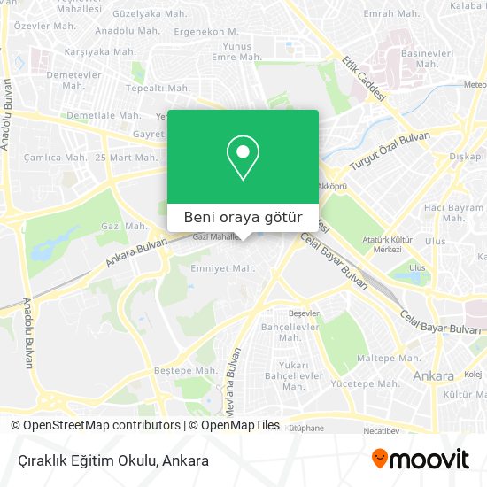 Çıraklık Eğitim Okulu harita