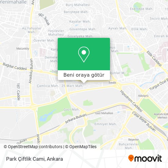 Park Çiftlik Cami harita