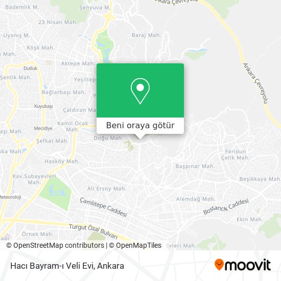 Hacı Bayram-ı Veli Evi harita