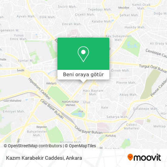 Kazım Karabekir Caddesi harita