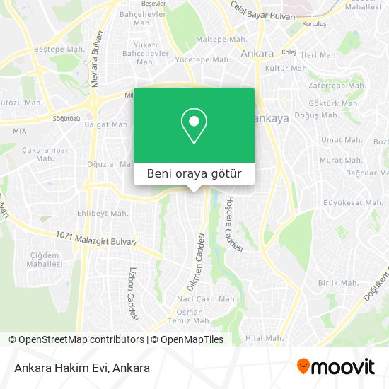 Ankara Hakim Evi harita