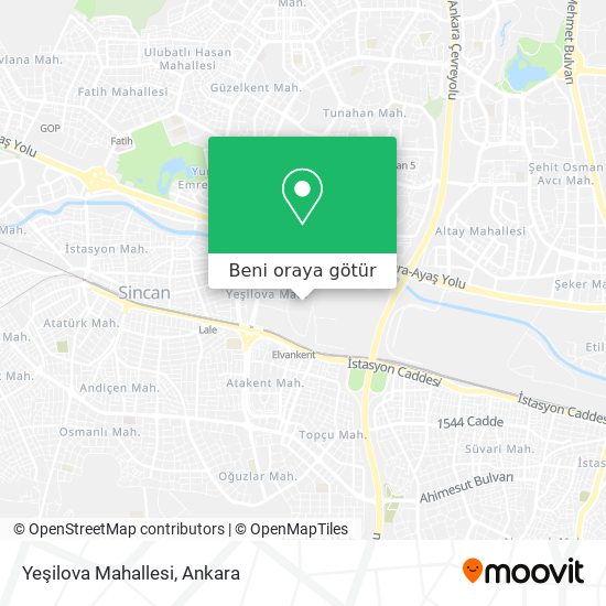 Yeşilova Mahallesi harita