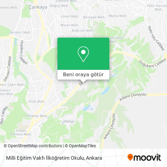 Milli Eğitim Vakfı İlköğretim Okulu harita