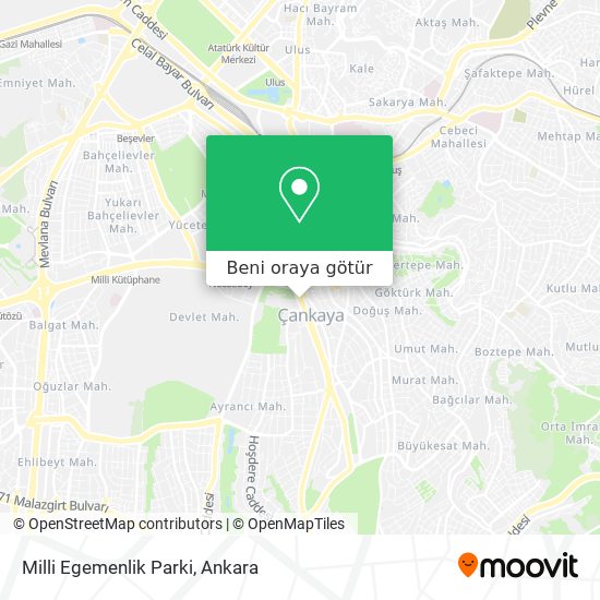 Milli Egemenlik Parki harita