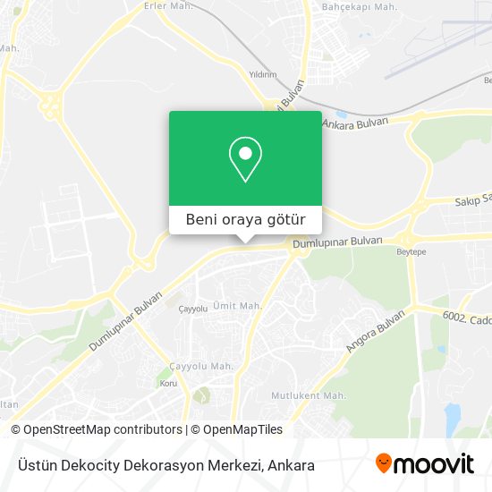 Üstün Dekocity Dekorasyon Merkezi harita
