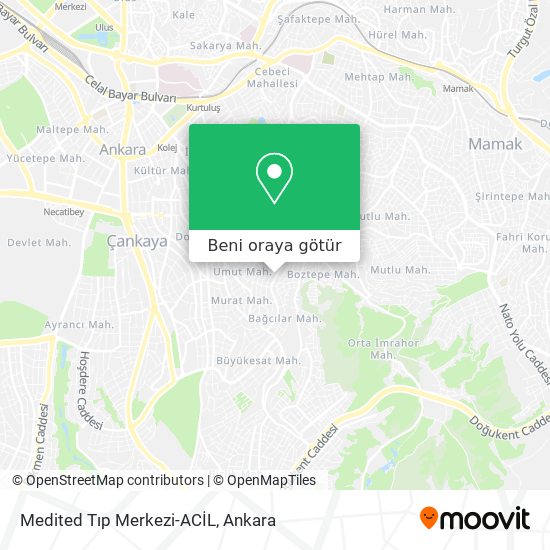 Medited Tıp Merkezi-ACİL harita