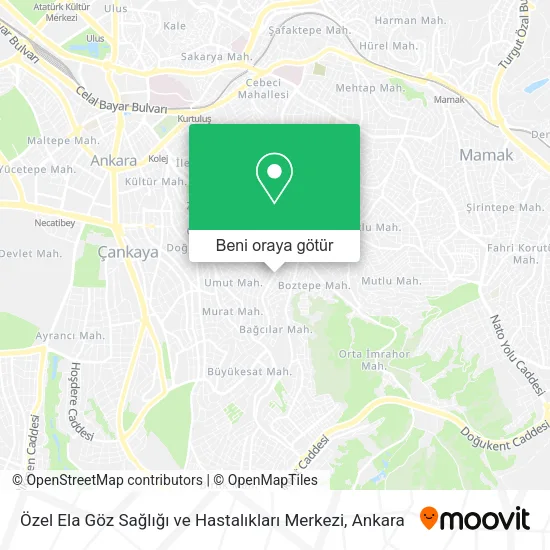 Özel Ela Göz Sağlığı ve Hastalıkları Merkezi harita