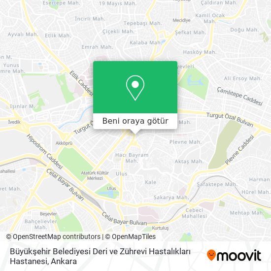 Büyükşehir Belediyesi Deri ve Zührevi Hastalıkları Hastanesi harita