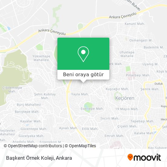 Başkent Örnek Koleji harita