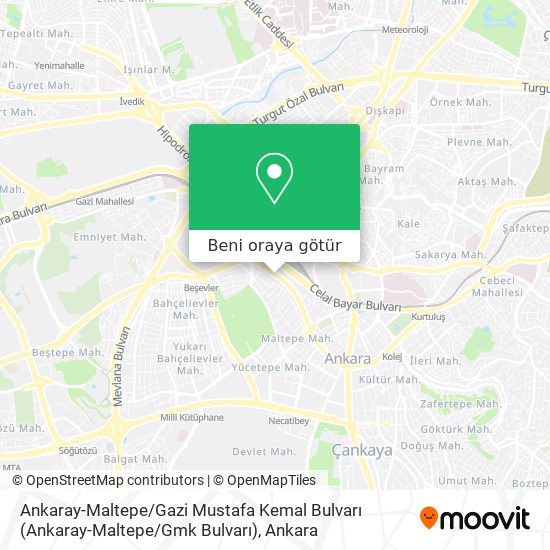 Ankaray-Maltepe / Gazi Mustafa Kemal Bulvarı (Ankaray-Maltepe / Gmk Bulvarı) harita