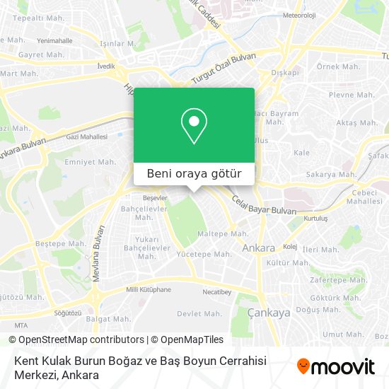 Kent Kulak Burun Boğaz ve Baş Boyun Cerrahisi Merkezi harita