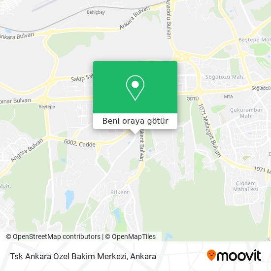 Tsk Ankara Ozel Bakim Merkezi harita
