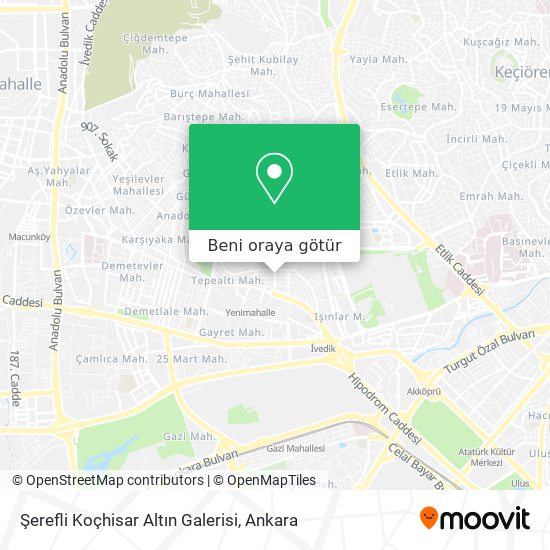 Şerefli Koçhisar Altın Galerisi harita