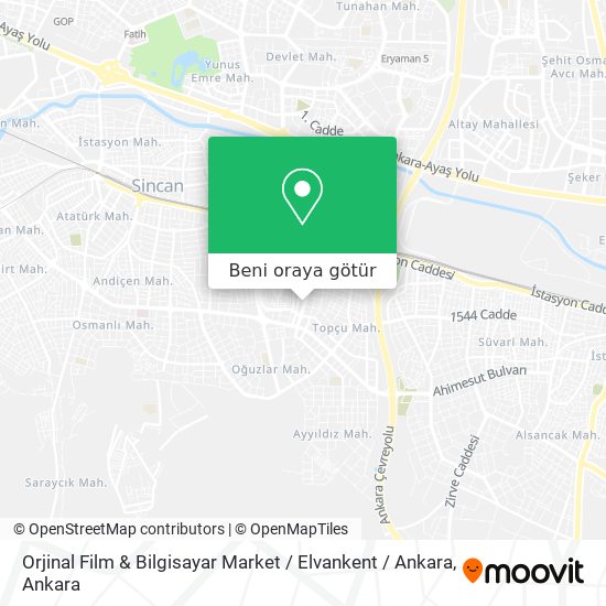 Orjinal Film & Bilgisayar Market / Elvankent / Ankara harita