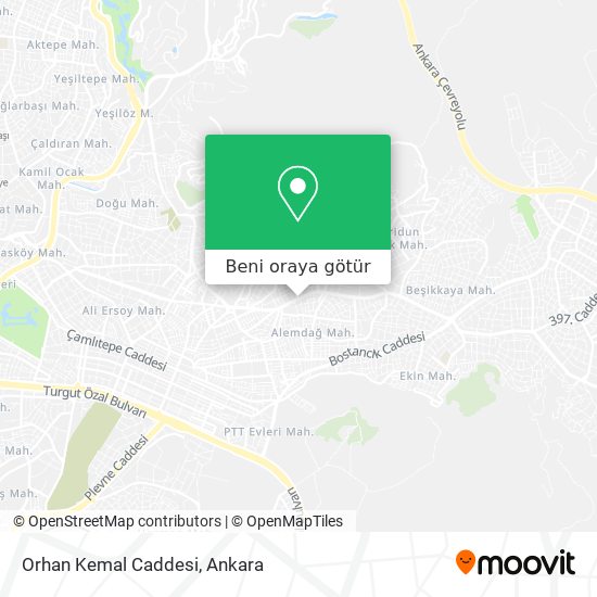 Orhan Kemal Caddesi harita