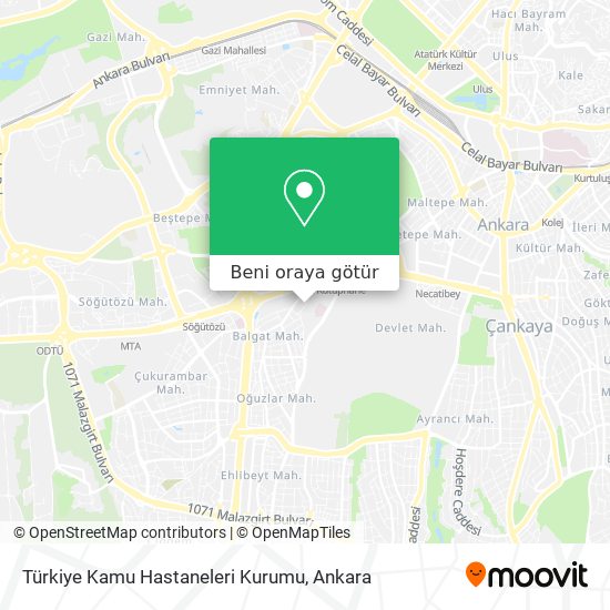 Türkiye Kamu Hastaneleri Kurumu harita