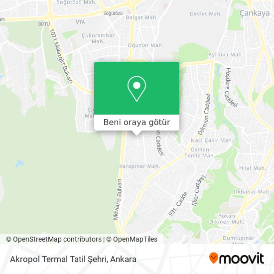 Akropol Termal Tatil Şehri harita