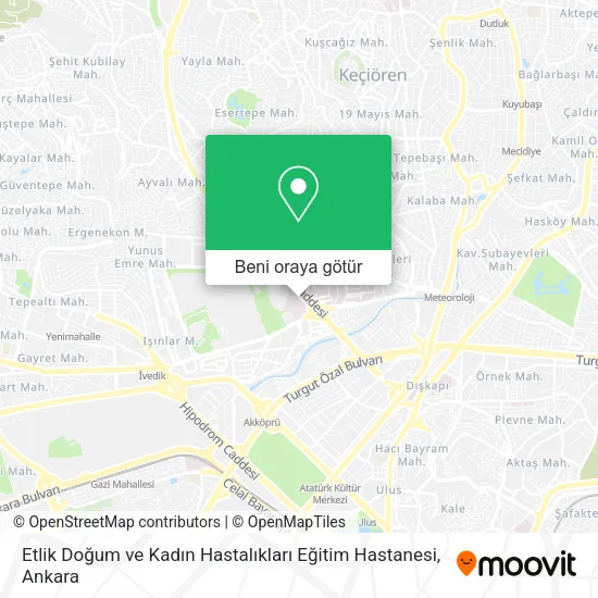 Etlik Doğum ve Kadın Hastalıkları Eğitim Hastanesi harita