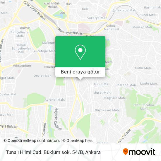 Tunalı Hilmi Cad. Büklüm sok. 54 / B harita