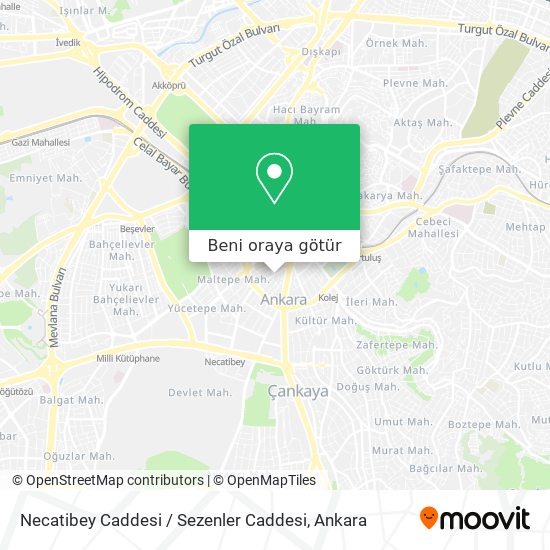 Necatibey Caddesi / Sezenler Caddesi harita