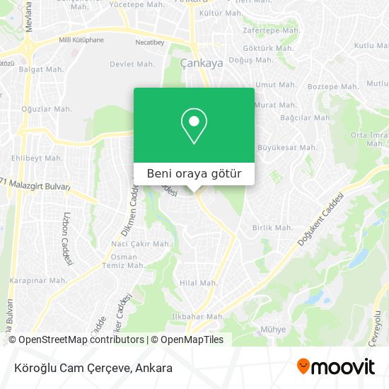 Köroğlu Cam Çerçeve harita